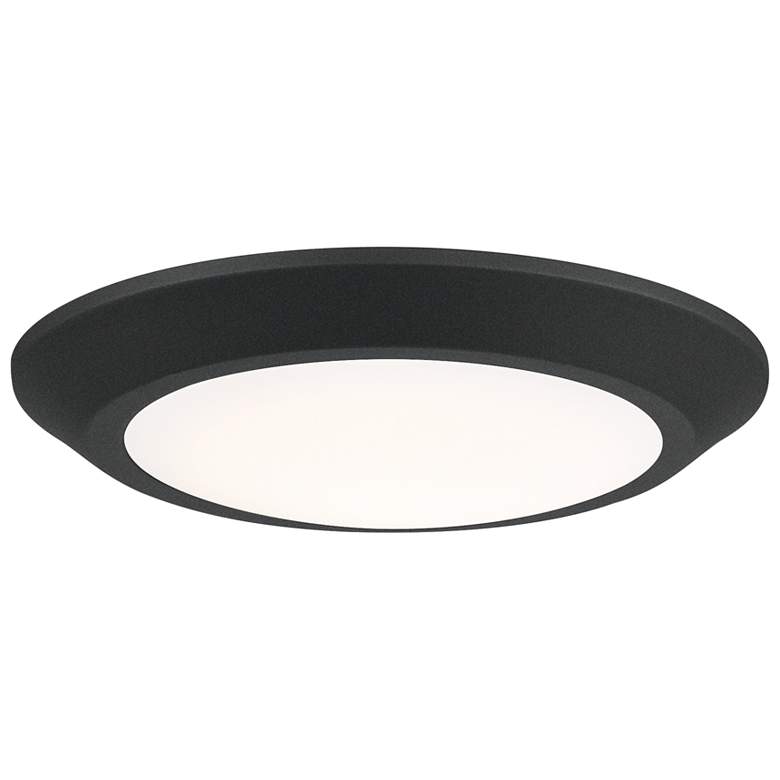 Image 1 Verge 7.75-Inch Integrated LED Earth Black Flush Mount Light