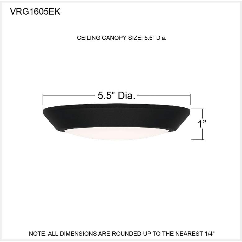 Image 7 Verge Black Flush Mount more views