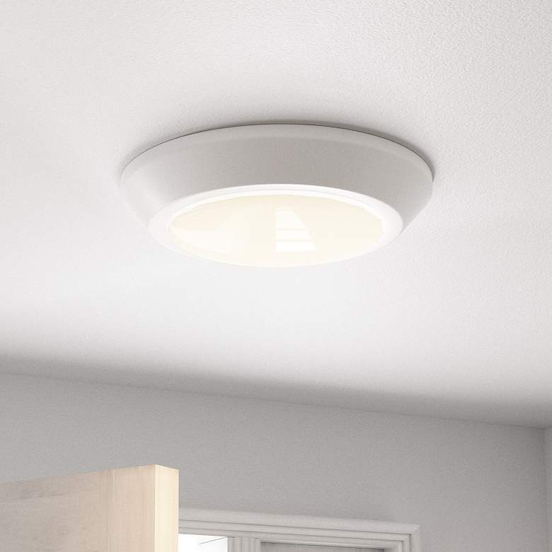 Image 1 Verge White Lustre Flush Mount