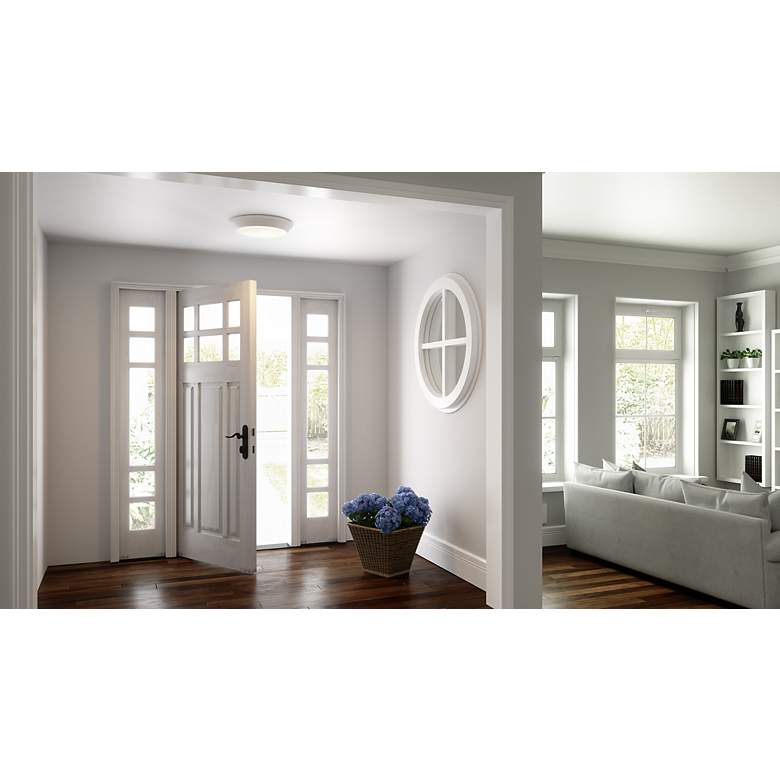 Image 3 Verge White Lustre Flush Mount more views