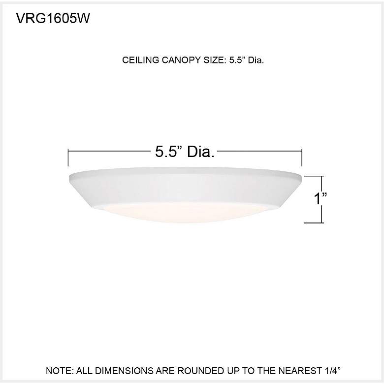 Image 7 Verge White Lustre Flush Mount more views