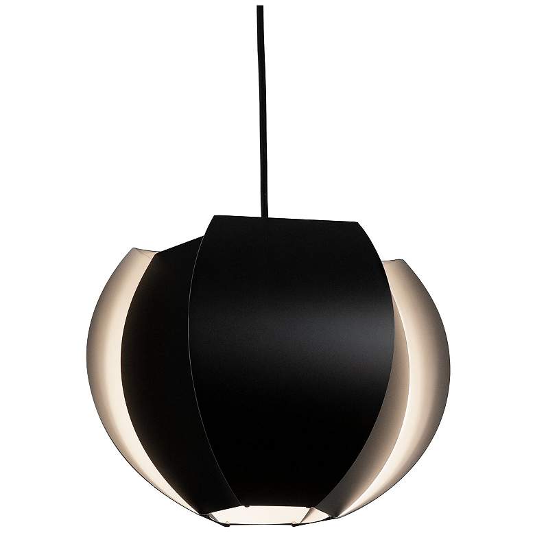 Image 1 Veris 12 - Pendant - Black Exterior & White Interior LED