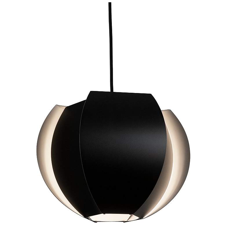 Image 1 Veris 12 - Pendant - Black Exterior &#38; White Interior LED