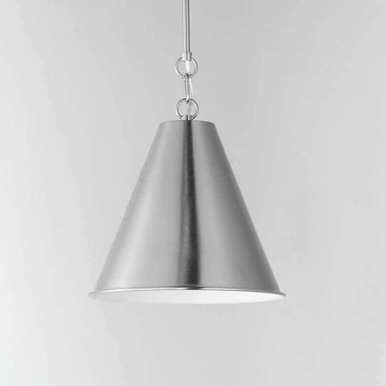 Image 2 Veritas 12" 1-Light Pendant Satin Nickel more views