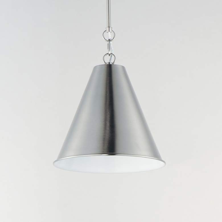 Image 3 Veritas 12" 1-Light Pendant Satin Nickel more views
