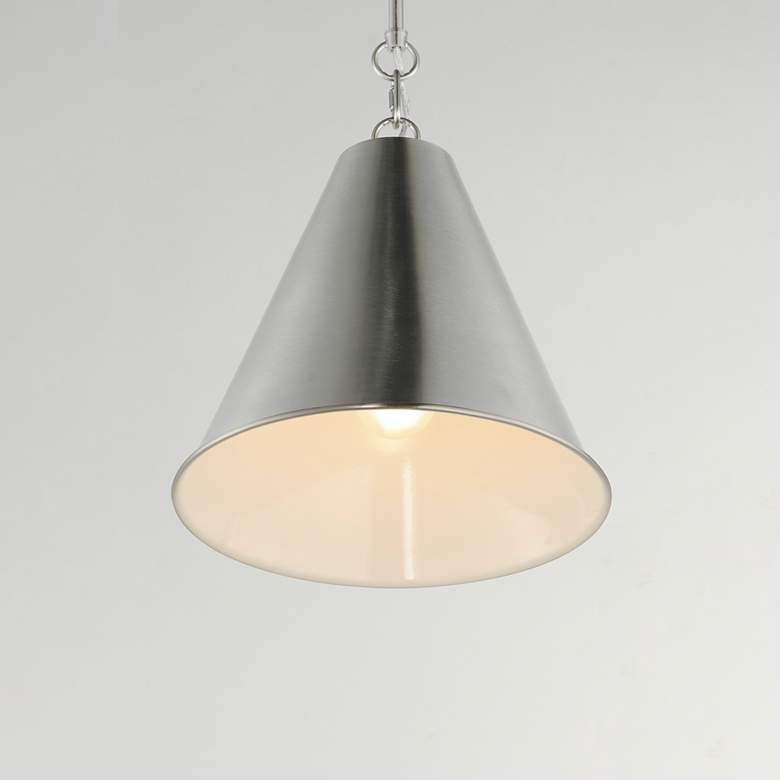 Image 4 Veritas 12" 1-Light Pendant Satin Nickel more views