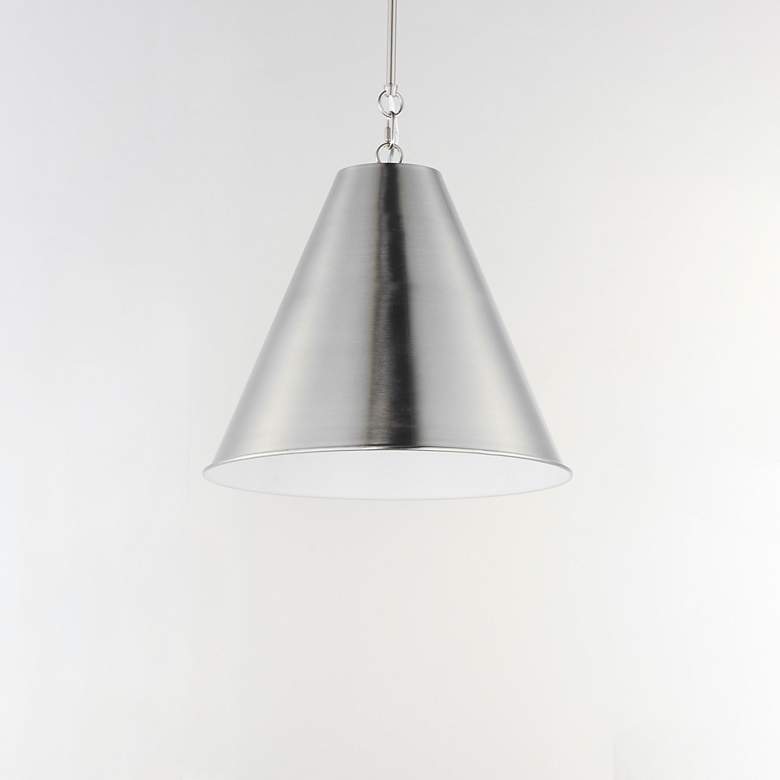 Image 2 Veritas 18" 1-Light Pendant Satin Nickel more views