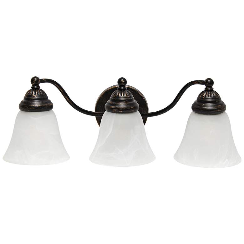 Image 2 Veritek 19 1/4"W Oil-Rubbed Bronze 3-Light Bath Light