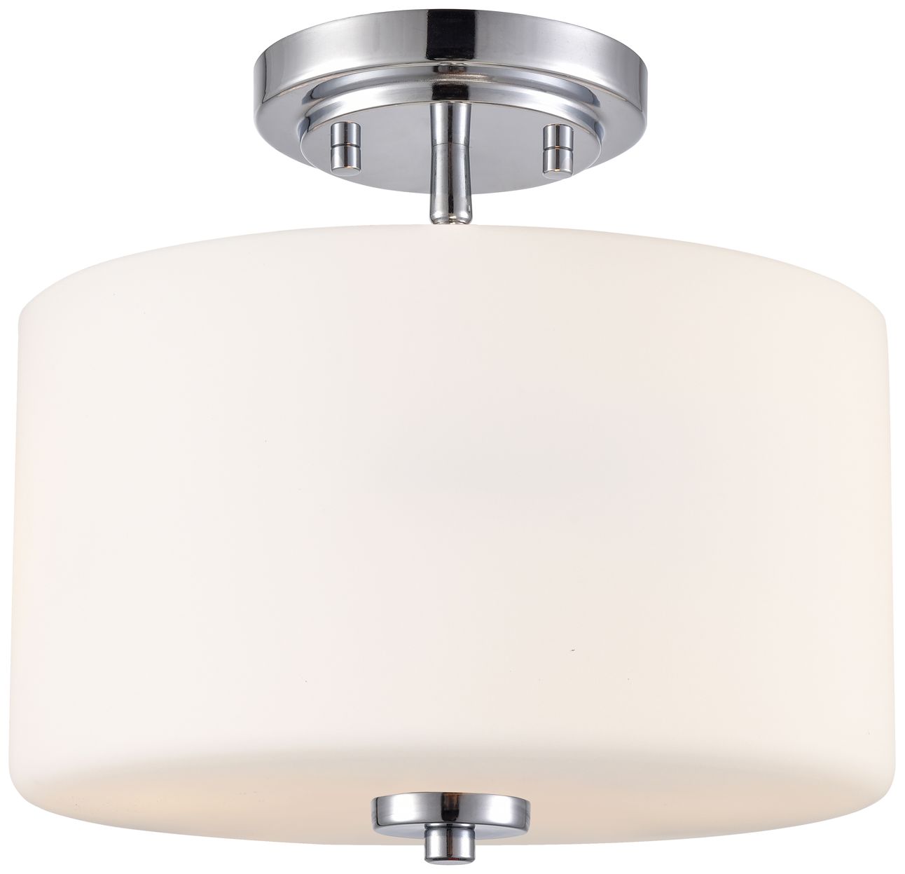 Verlana 11" 2-Light Semi-Flush Mount in Chrome