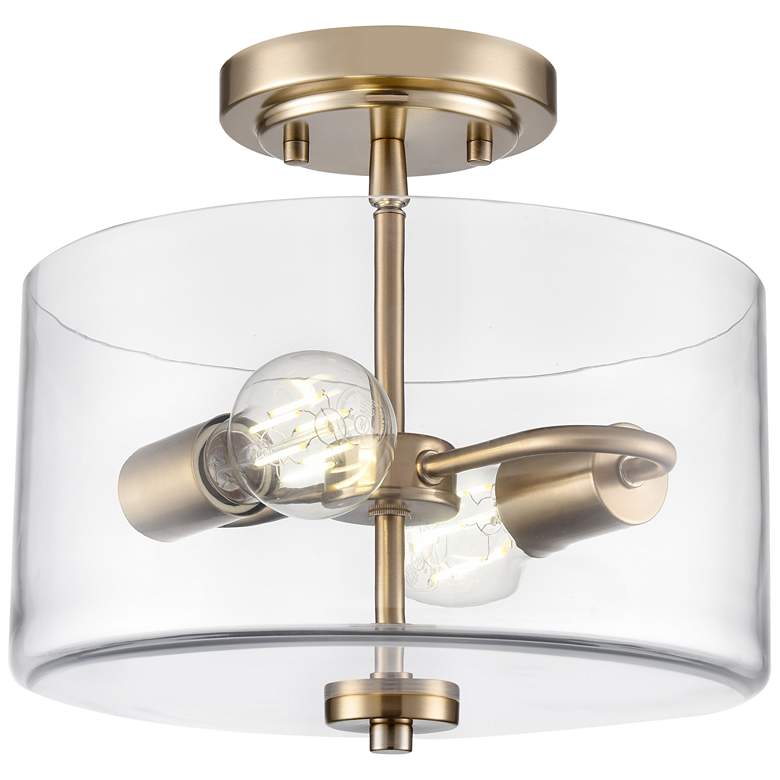 Image 1 Verlana 11" Wide 2-Light Semi Flush in Modern Gold