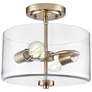 1_Verlana 11" Wide 2-Light Semi Flush in Modern Gold