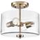Verlana 11" Wide 2-Light Semi Flush in Modern Gold