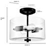 6_Verlana 11" Wide 2-Light Semi Flush in Modern Gold more views