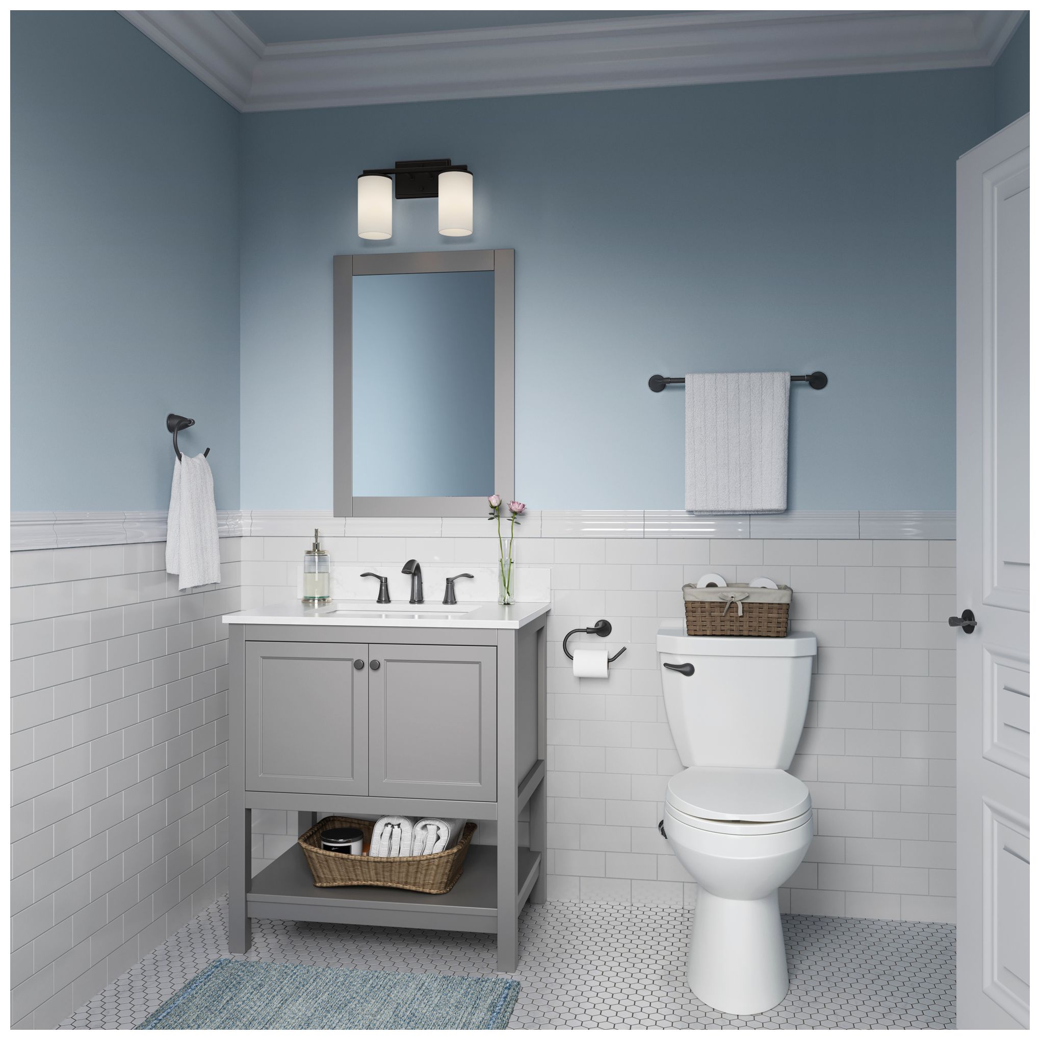 Image 6 Verlana 14" Wide 2-Light Vanity in Matte Black more views