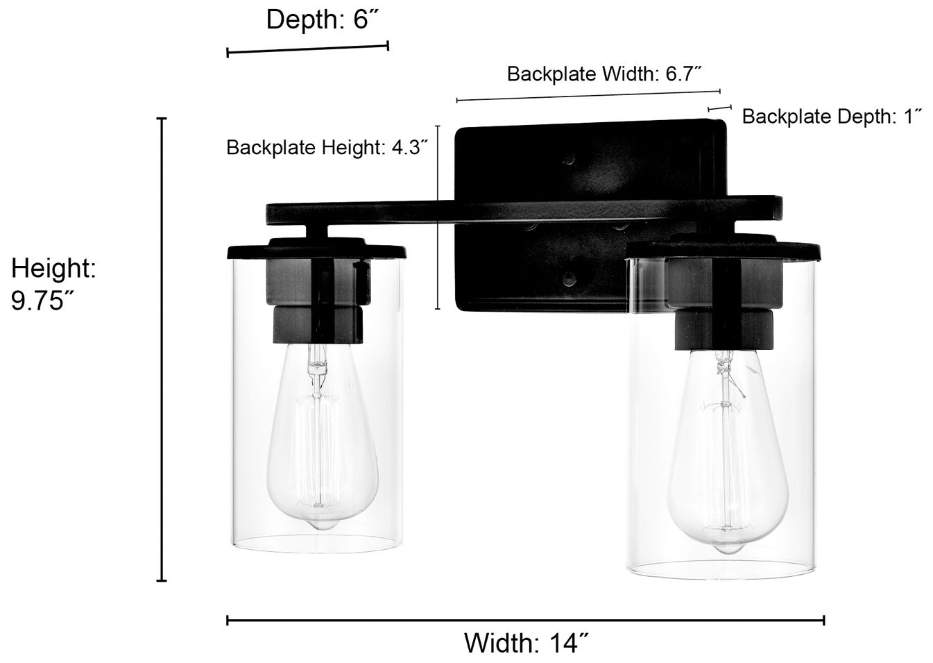 Verlana 14" Wide 2-Light Vanity in Modern Gold