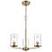 Verlana 19" Wide 3-Light Chandelier in Modern Gold