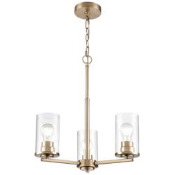 Verlana 19" Wide 3-Light Chandelier in Modern Gold