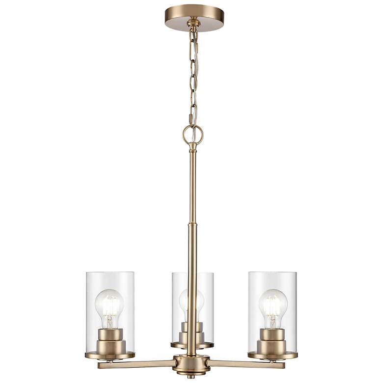 Image 2 Verlana 19" Wide 3-Light Chandelier in Modern Gold more views