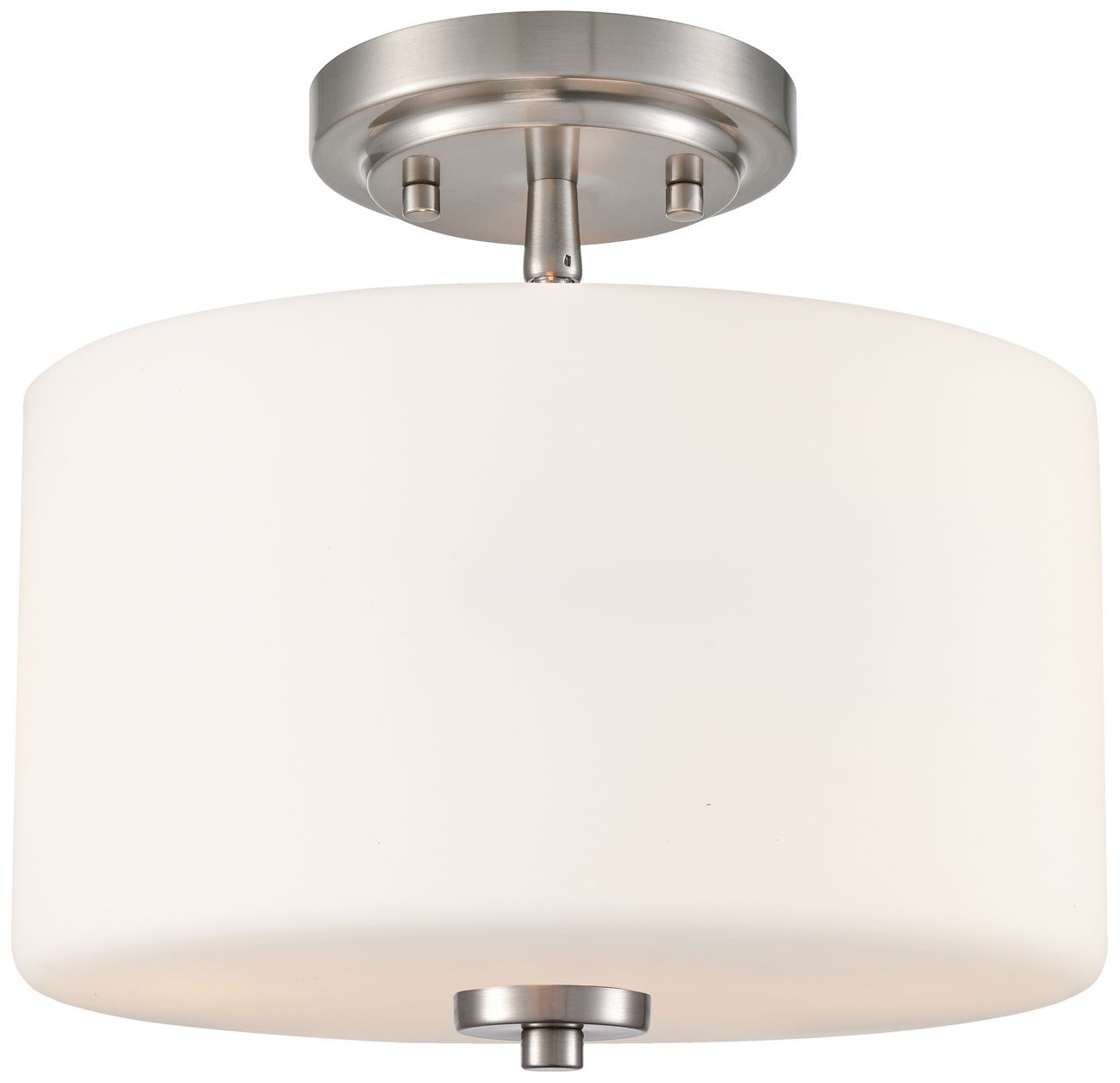 Image 2 Verlana 22" 2-Light Semi-Flush Mount in Brushed Nickel