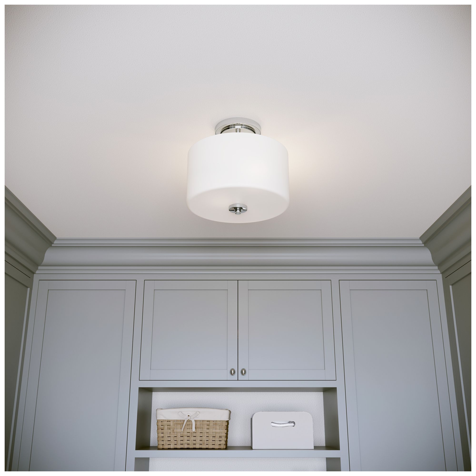 Image 6 Verlana 22" 2-Light Semi-Flush Mount in Chrome more views