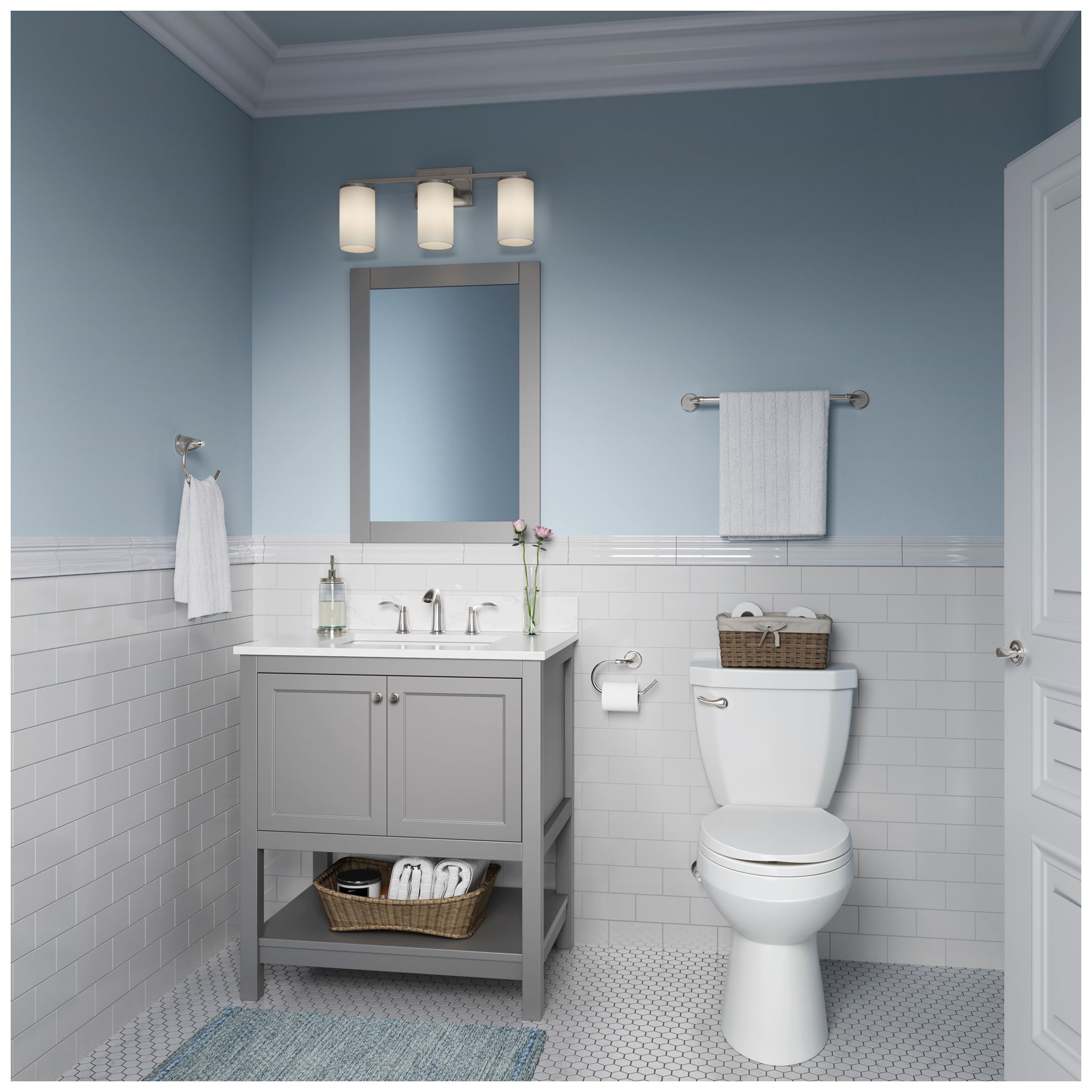 Image 6 Verlana 22" Wide 3-Light Vanity in Brushed Nickel more views