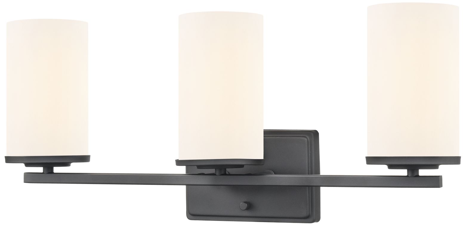 Verlana 22" Wide 3-Light Vanity in Matte Black