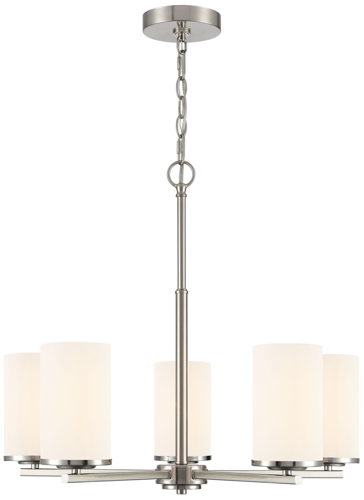 Image 2 Verlana 24" 5-Light Chandelier in Brushed Nickel more views