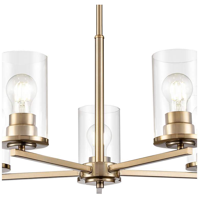 Image 3 Verlana 24" Wide 5-Light Chandelier in Modern Gold more views