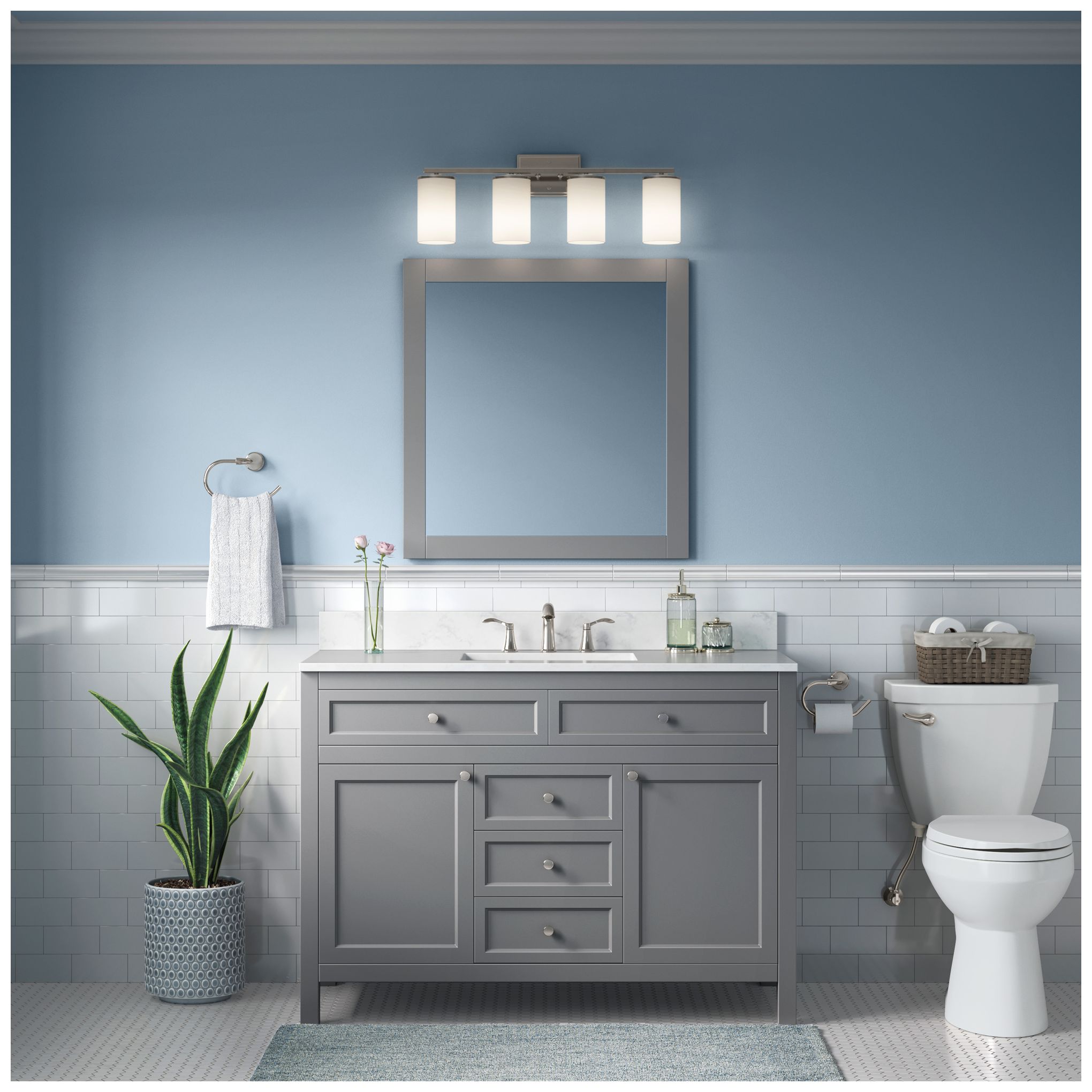 Image 6 Verlana 27.75" Wide 4-Light Vanity in Brushed Nickel more views