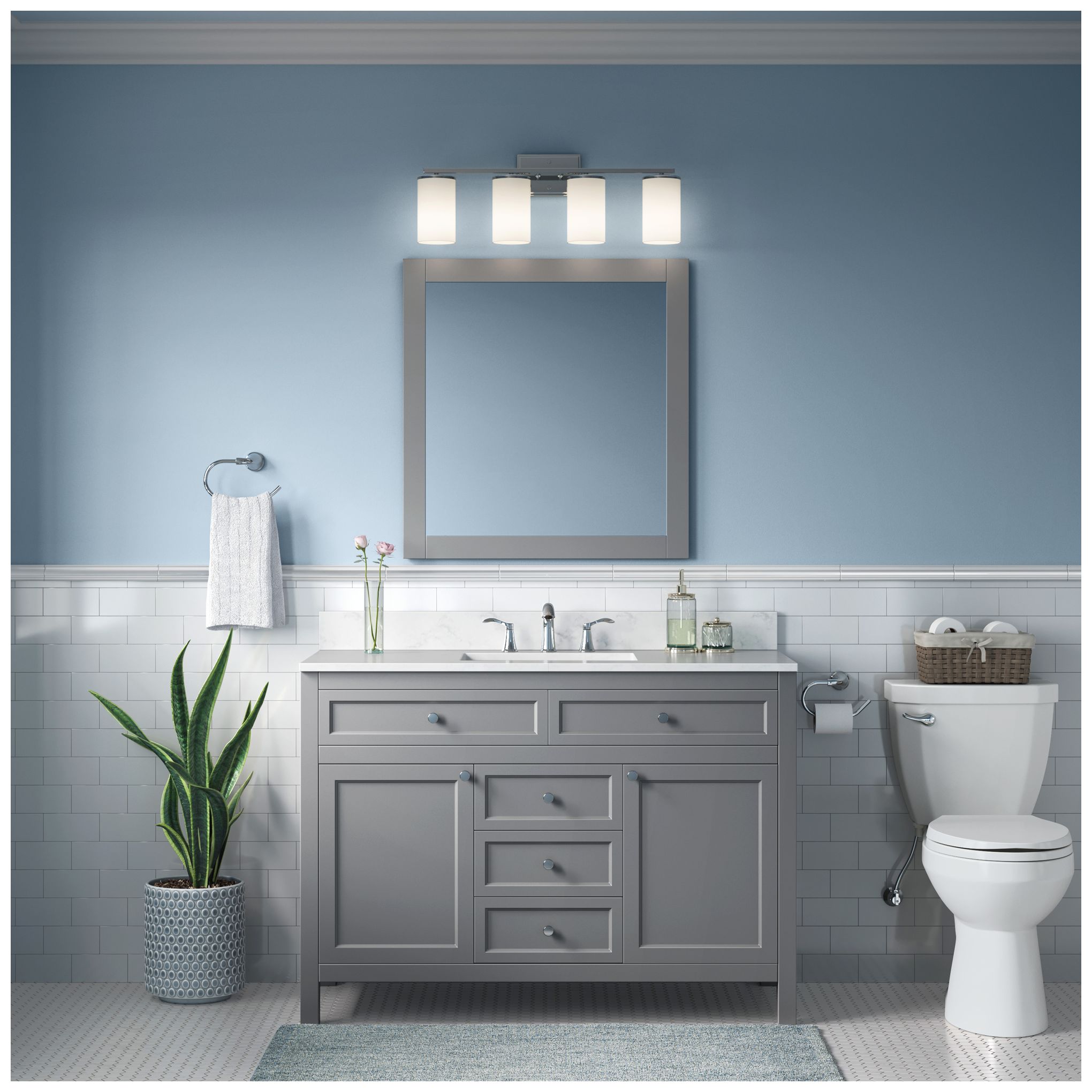 Image 5 Verlana 27.75" Wide 4-Light Vanity in Chrome more views