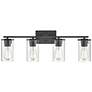 1_Verlana 27 3/4" Wide Matte Black 4-Light Vanity Bath Light