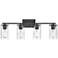Verlana 27 3/4" Wide Matte Black 4-Light Vanity Bath Light