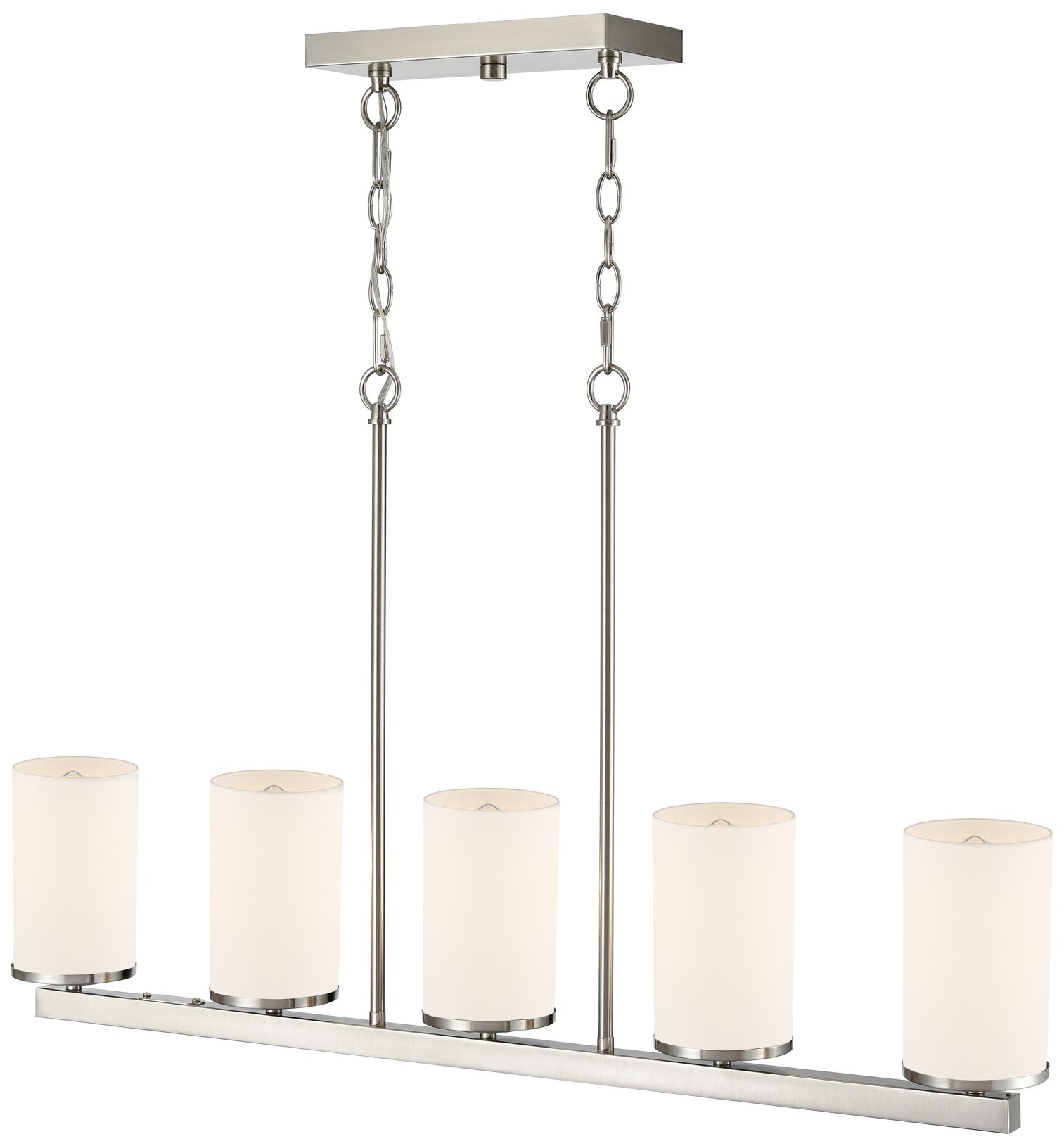 Image 3 Verlana 35" 5-Light Linear Chandelier in Brushed Nickel more views