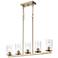 Verlana 35" Wide 5-Light Island in Modern Gold