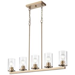 Verlana 35" Wide 5-Light Island in Modern Gold