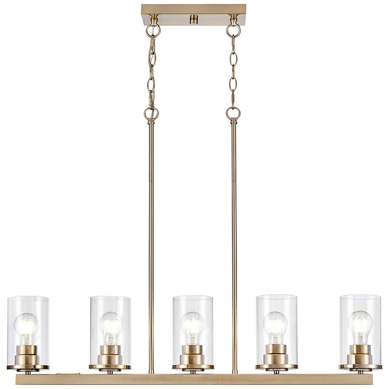 Image 2 Verlana 35" Wide 5-Light Island in Modern Gold more views