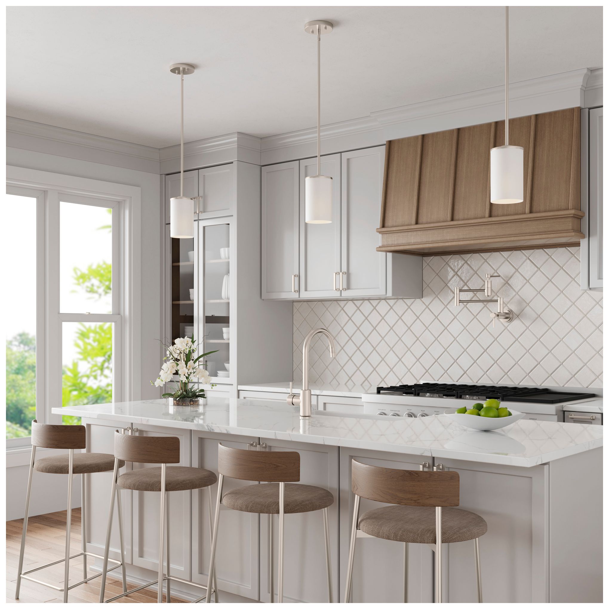 Image 6 Verlana 5" 1-Light Mini Pendant in Brushed Nickel more views