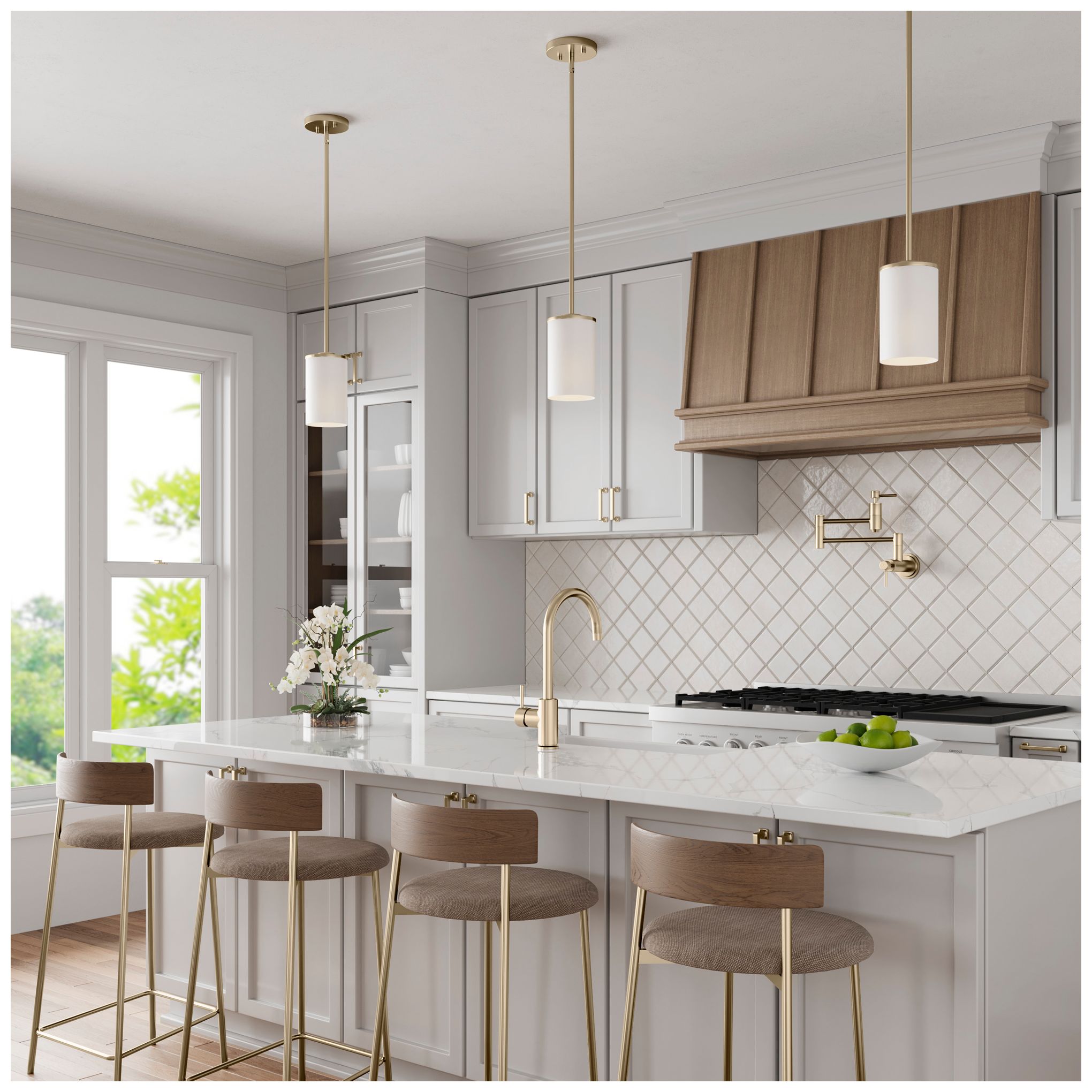 Image 6 Verlana 5" 1-Light Mini Pendant in Modern Gold more views