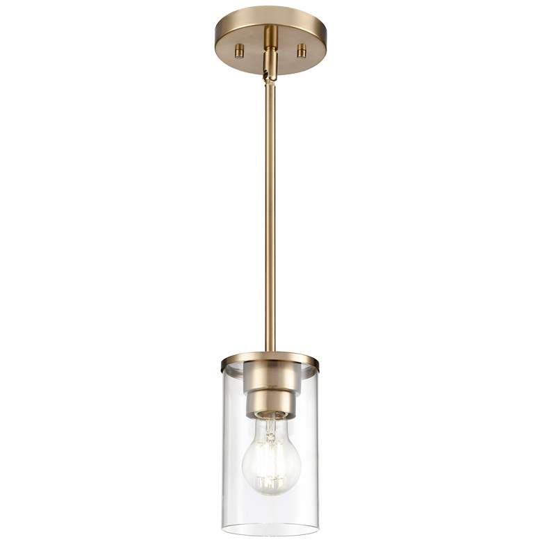 Image 1 Verlana 5" Wide 1-Light Pendant in Modern Gold