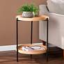 Verlington 19 3/4" Wide Natural Wood Round 2-Tier End Table