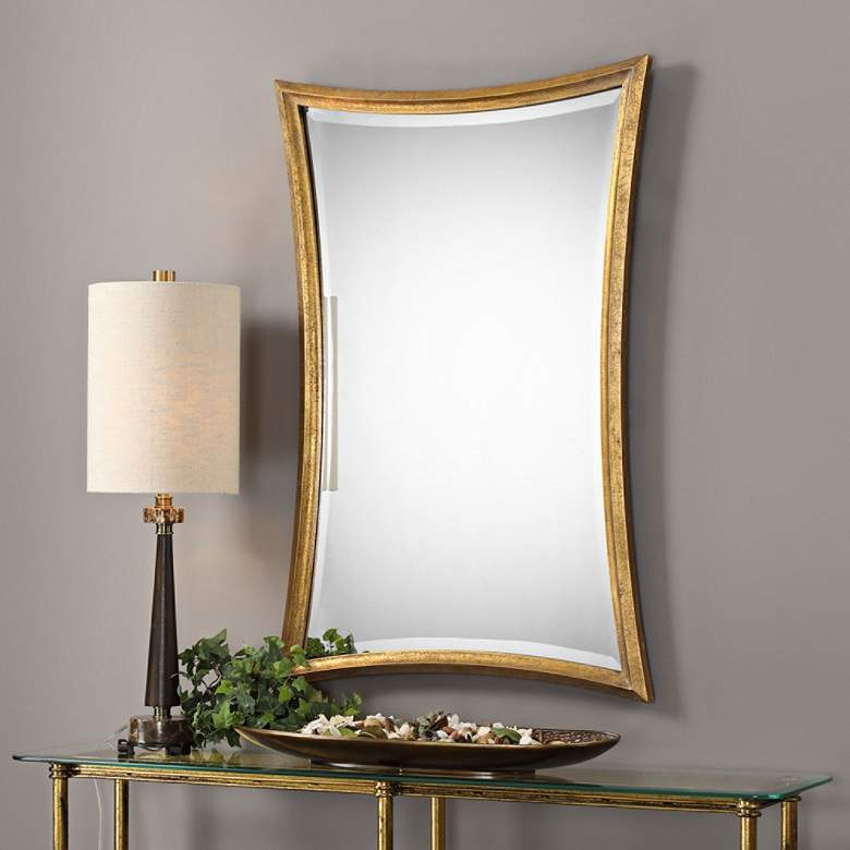 Image 1 Vermejo Antiqued Gold Leaf 27 3/4 inch x 42 inch Wall Mirror
