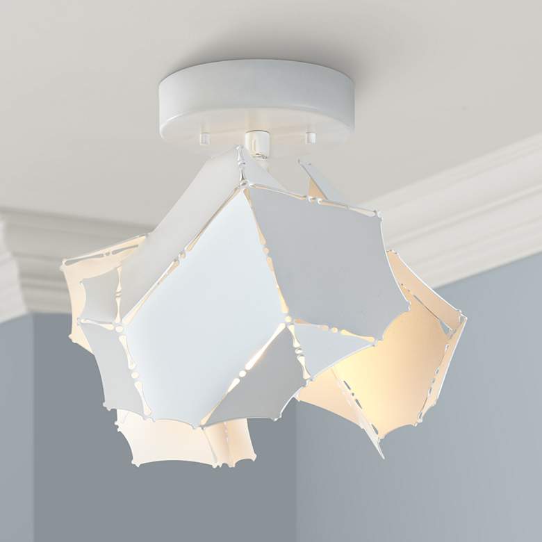 Image 1 Vermont Modern Cumulus 11" Wide Satin White Ceiling Light