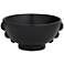 Vermosa Matte Black Ceramic Round Bowl