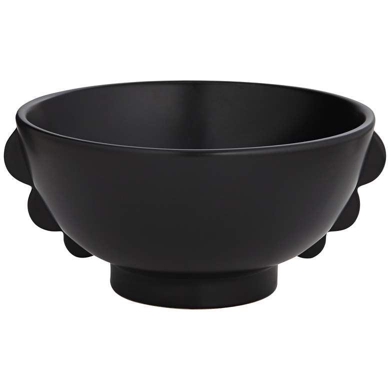 Image 2 Vermosa Matte Black Ceramic Round Bowl