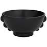 Vermosa Matte Black Ceramic Round Bowl in scene