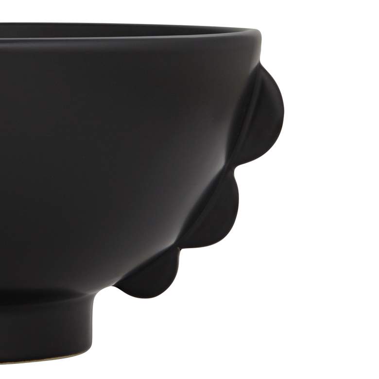 Image 3 Vermosa Matte Black Ceramic Round Bowl more views