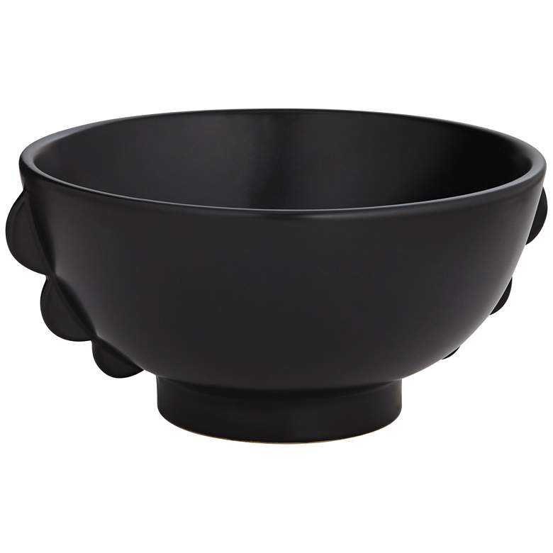 Image 5 Vermosa Matte Black Ceramic Round Bowl more views