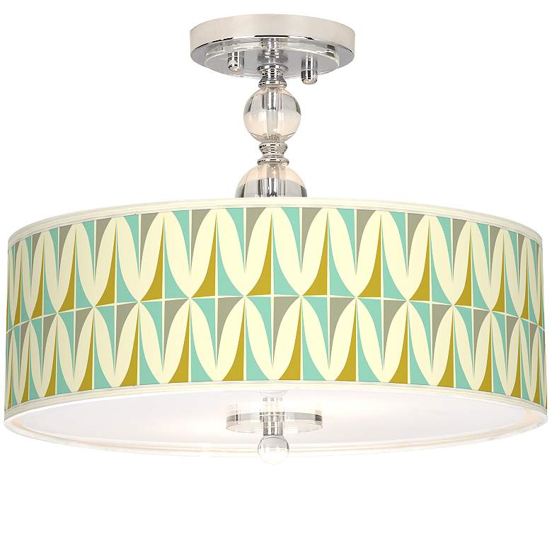 Image 1 Vernaculis I Giclee 16" Wide Semi-Flush Ceiling Light