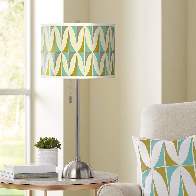 Image 1 Vernaculis I Giclee Brushed Nickel Table Lamp