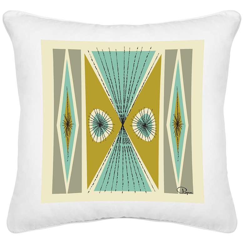 Image 1 Vernaculis III White Canvas 18 inch Square Decorative Pillow